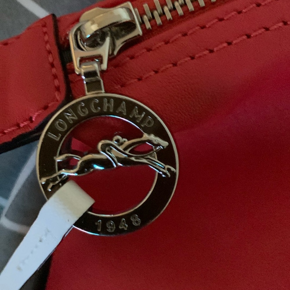 Brand New Le Pliage Cuir Pokemon Red Leather Travel Bag (NWOT) - Picture 11 of 15